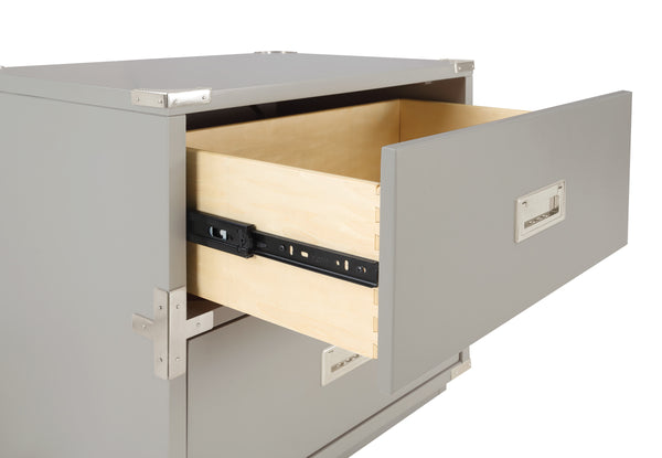OSP Home Furnishings Wellington 2-Drawer Cabinet Grey