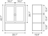 Lazaro Cabinet White 109748 Zuo Modern