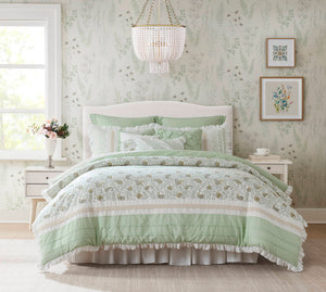 English Elm 9 Piece Cotton Percale Comforter Set For California King – Cozy, Stylish, Easy Care & Layering! B035P294111