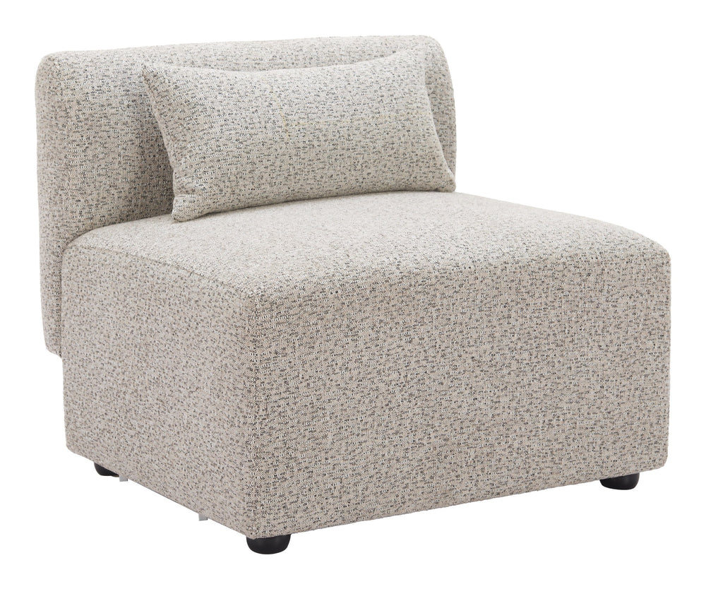 Zuo Modern Simu Corner Chair - Chic Modern Design With High-quality Materials For Stylish Home Decor Solutions Gray 100% Polyester,Elm Wood 110432-zuo-modern