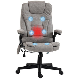 English Elm HOMCOM High-Back Massage Office Chair with 6-Point Vibration, Lumbar Heat, Recline & Remote Control W2225P200737