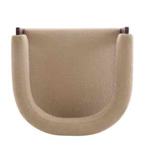 English Elm Christopher Knight Home® - Modern Boucle Upholstered Accent Armchair with Barrel Back, Walnut Legs, Plush Texture for Living Room Comfort Light Camel,Walnut 29.5 L x 25.5 W x 14.5 H N776P205886M