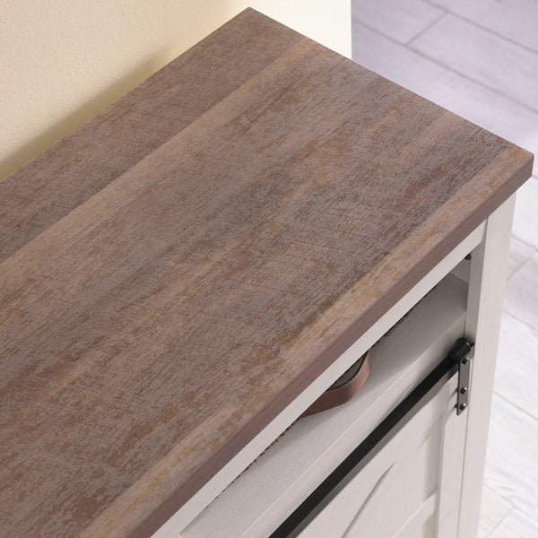 English Elm Farmhouse 60" TV Stand for 65-70" TVs, 33" High Highboy Console with Sliding Barn Doors, Rustic Storage W3151P264500