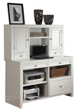 Boca U Shape Desk with Credenza File and Hutch Cottage White BOC-7PC-UDESK-F-CDZ-HTCH Parker House