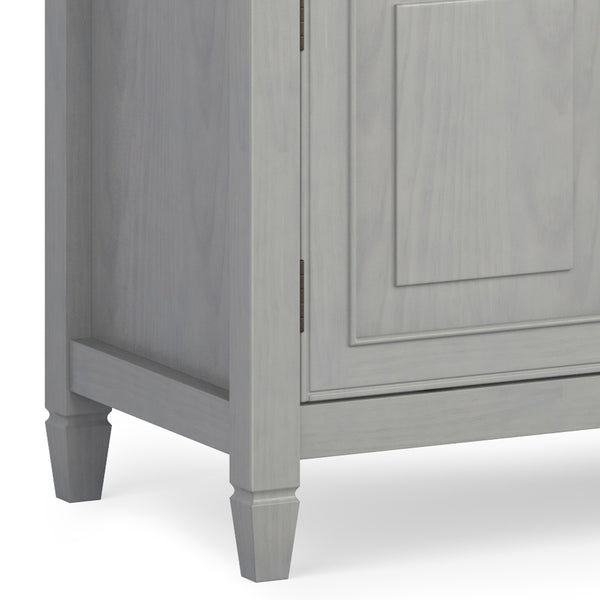 English Elm Connaught 72" Wide TV Stand with Cord Management, Solid Wood Chestnut Finish, Storage for TVs up to 80" Gray B136P158545