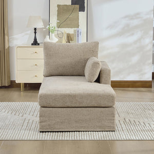 English Elm 31.69" Chenille Modular Sofa Bed with Pocketed Springs and Sleek Metal Legs for Studios W3189P438358