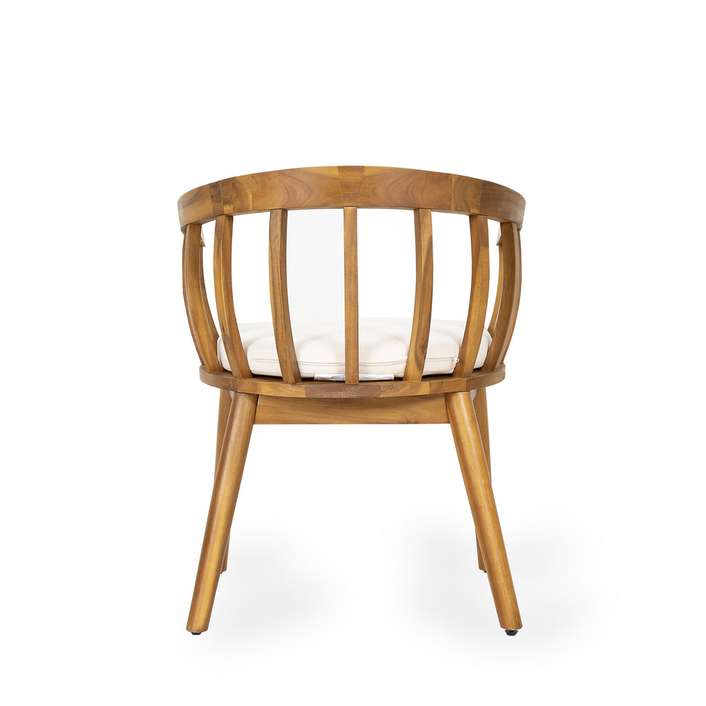 English Elm Christopher Knight Home® - Klismos Teak Dining Armchair Set of 2 — Ergonomic Curved Back, Solid Acacia Wood, Minimalist Elegance N775P250605T