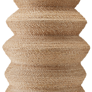 Kavala Table Lamp - Handmade Terracotta & Abaca Rope Design with Natural Linen Shade, 33" Tall