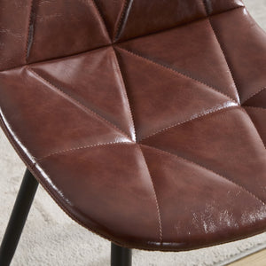 English Elm Dining Velvet Upholstered Chairs Set of 2 with Armrests, Sturdy Metal Legs, Anti-Slip Protectors, Stylish Comfort for Dining Room Brown W3112P254919