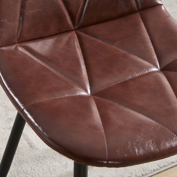 English Elm Dining Velvet Upholstered Chairs Set of 2 with Armrests, Sturdy Metal Legs, Anti-Slip Protectors, Stylish Comfort for Dining Room Brown W3112P254919