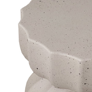 English Elm 13" Modern Outdoor Indoor Waterproof Cement Side & Coffee Table Set, Durable 265lb Capacity Patio Seating White W757P332044