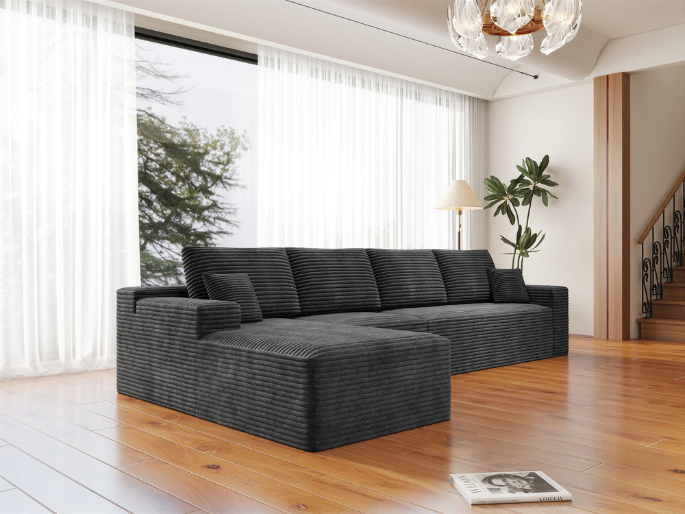 English Elm 131.9*68.9"Modular 131.9*68.9" Modular Sectional Sofa - Plush Corduroy, No Assembly, 4-Piece Configuration For Any Space W3819S00016