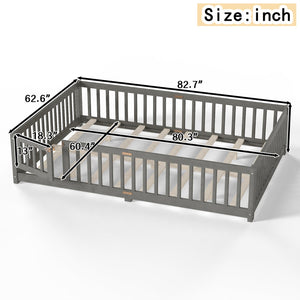 English Elm Twin Xl White Iron Loft Bed with Guardrails and Ladder for Dorm or Teen Room W1580P433579