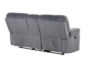 English Elm Comfy Velvet Reclining Loveseat with Chaise Cushioning and Console for Media Rooms B078P473037