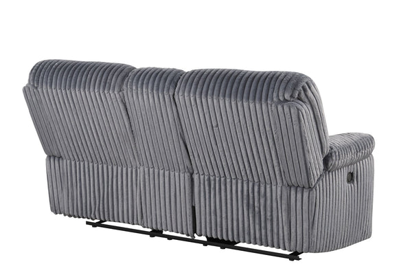 English Elm Comfy Velvet Reclining Loveseat with Chaise Cushioning and Console for Media Rooms B078P473037