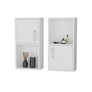 English Elm Dixie Wall Mounted Medicine Cabinet Set of Two with Open Shelf Bathroom Storage B128P460147
