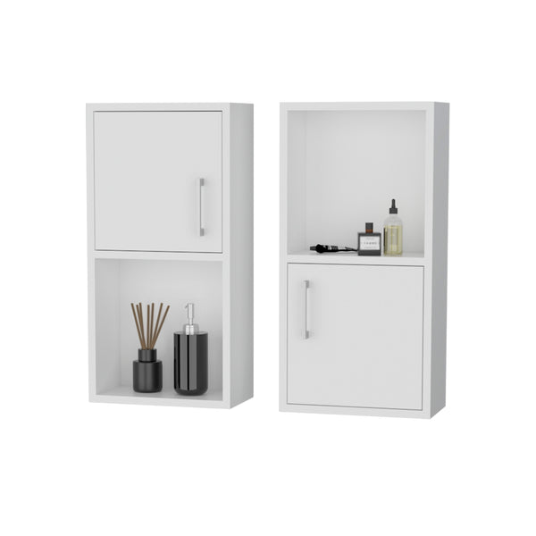 English Elm Dixie Wall Mounted Medicine Cabinet Set of Two with Open Shelf Bathroom Storage B128P460147