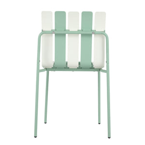 English Elm Holiday Stackable Pp Stripe Dining Chairs Set of Four Weatherproof Cafe Patio Seating W3450P447386
