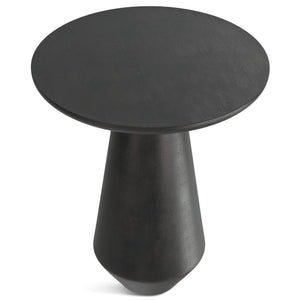 English Elm Gloria Cast Aluminum Side Table in Graphite Finish — Handcrafted, Textured 19" Round Top, Versatile Decor Piece B136P239041