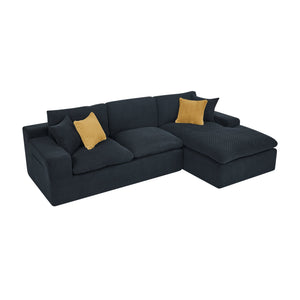 English Elm Cloud Sectional Sofa High Density Foam Deep Seat Modern Living Room Couch W5568S00002