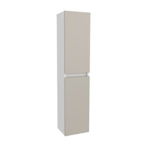 English Elm Bathroom Cabinet Slim White Engineered Wood, 2 Doors 4 Shelves for Organized Compact Bathroom Storage B097P369423