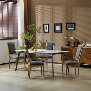 English Elm Christopher Knight Home® - [Set Of 4] French Country Dining Chairs - Elegant Upholstered Seats & Cane Backrest - Rustic Charm N767P263677H_4