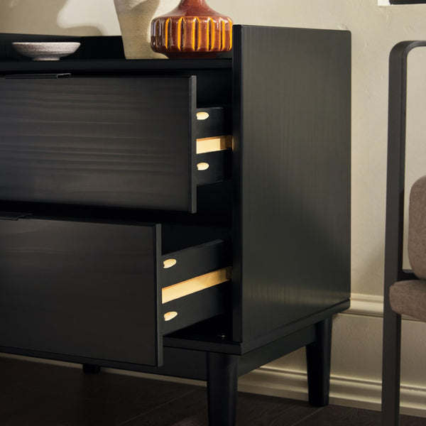 Lee Mid-Century Modern 2-Drawer Nightstand with Sleek Design and Spacious Storage for Every Space