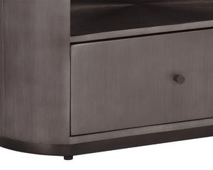Sunpan Siena Nightstand - Handcrafted Iron Frame with Unique Finish and Ample Storage for Elegant Bedrooms Oval - 30W x 18D x 28H