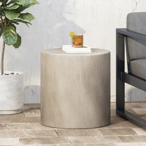 Christopher Knight Home® - Noble House - - Outdoor Lightweight Concrete Side Table,Light Gray