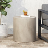 Christopher Knight Home® Outdoor Concrete Side Table, Light Gray  - Lightweight, Modern Design - 15.75 x 15.75 x 16.00