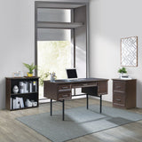 OSP Home Furnishings Jefferson Executive Desk W/Power Espresso