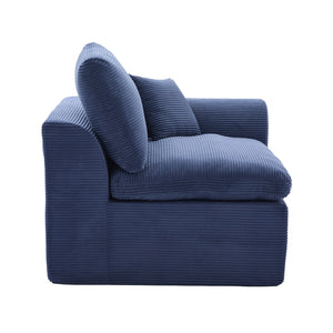 English Elm UNITED Cloud Couch Modular Sectional Sofa with Corduroy Cover, Ergonomic 2-Seater, No Assembly Needed Navy Blue W1568P371122