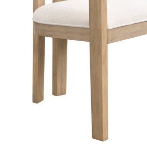 English Elm Christopher Knight Home® - N771P197053H Bouclé Upholstered Dining Chair with Wire-Brushed Rubberwood Frame, Modern Comfort Beige N771P361737A