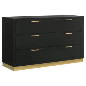 English Elm Sophia Elegant 6-Drawer Dresser With Gold Accents – Stylish Storage For Modern & Mid-Century Homes B062P353392-GIGA