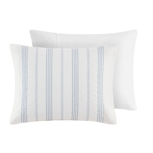 English Elm 6 Piece Cotton Jacquard Oversized Comforter Set - Luxurious Bedding With Decorative Pillows & Bedskirt B035P280376