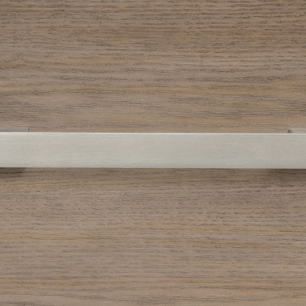 English Elm Gibbons Round Industrial Bar Table with Riveted Silver Top and Black V-Base, 36"H x 31.5"—Modern Flair B062P378323