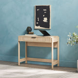 Holmes Modern Lift Top Standing Desk with Reeded Drawer Coastal Oak WEHOL42OS2CO0 Walker Edison