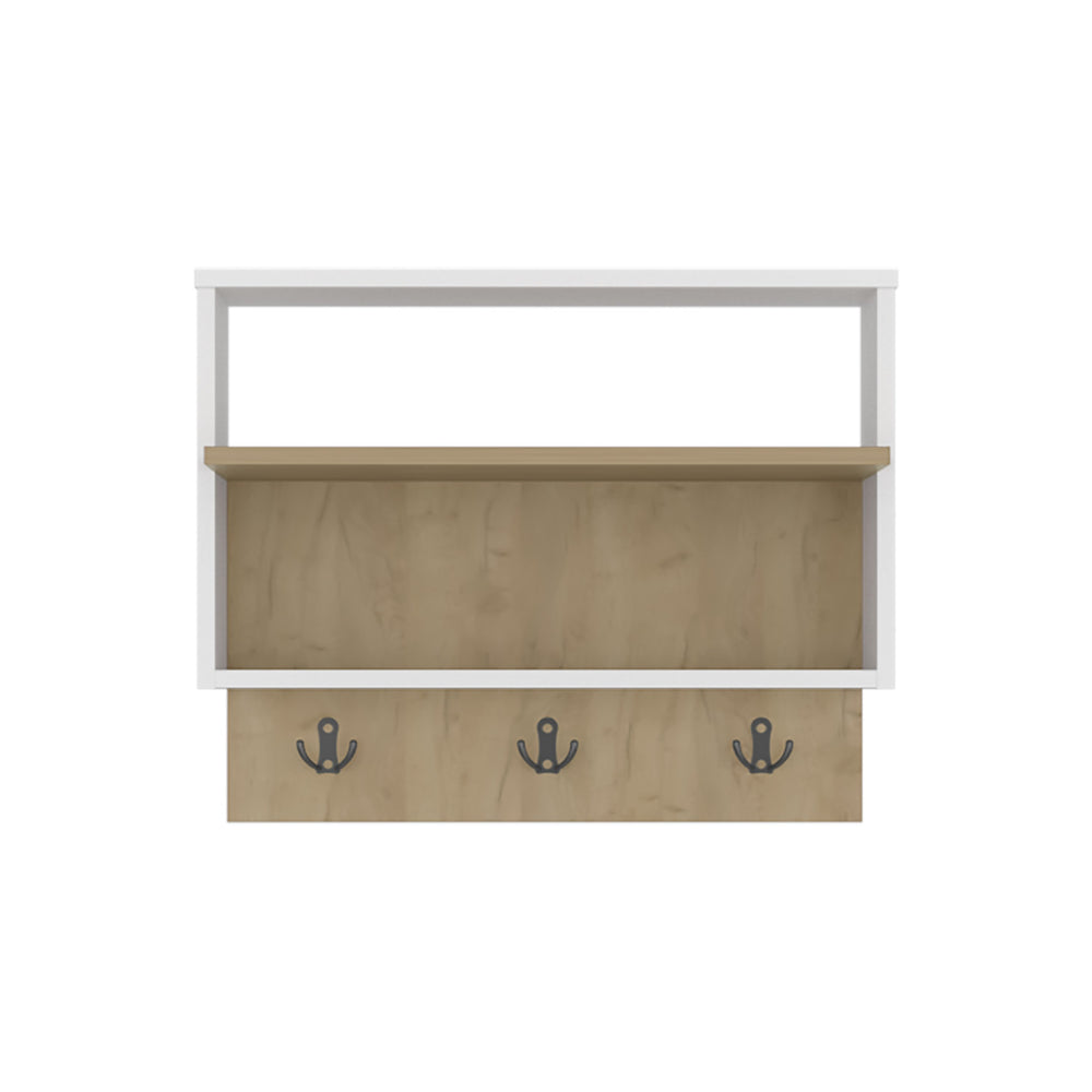 English Elm Aranjuez Slim Console Table White & Light Oak – Modern Open Shelf Storage, Space-Saving Entryway Solution B070P368074