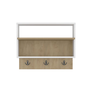 English Elm Aranjuez Slim Console Table White & Light Oak – Modern Open Shelf Storage, Space-Saving Entryway Solution B070P368074