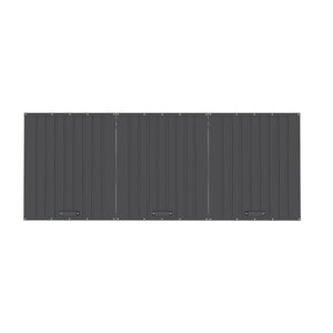 English Elm Garbage Bin Shed Galvanized Steel Enclosure Fits Three Cans with Lockable Waterproof Lid Dark Gray W1598P357716
