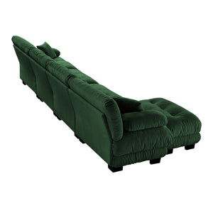 English Elm Free Modular Sectional Sofa - L-Shaped Chenille Couch For Living Room, 4-Seater Comfort & Style! W714S01181