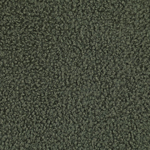 English Elm Keita Green Faux Sheepskin Ottoman with Wood-Grain Metal Base — Cozy Round Footstool, Durable Accent Seat (18.5") B062P299988