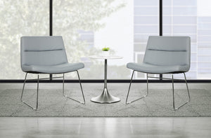OSP Home Furnishings Thompson Contemporary Accent Chair with Chrome Sled Base for Office or Lounge Spaces THP-U42