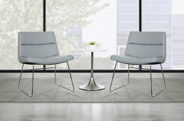 OSP Home Furnishings Thompson Contemporary Accent Chair with Chrome Sled Base for Office or Lounge Spaces THP-U42