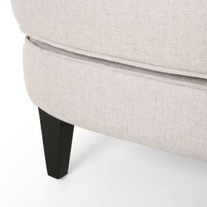 English Elm Christopher Knight Home® - CLUB Plush Fabric Club Chair and Ottoman Set with Birch Legs, Cozy 100% Polyester Upholstery Comfort Wheat 33.75 L x 33.5 W x 29.5 H 67821.00WHEAT