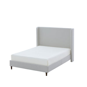English Elm Harper Upholstered Bed With 54" Tall Headboard, Cream Boucle, Easy Assembly, No Box Spring Needed B083P331957