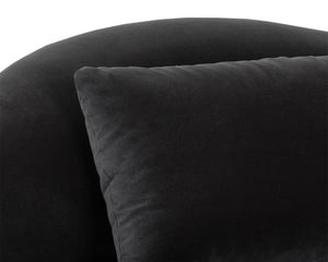 Sunpan Soraya Swivel Armless Chair - Stylish Curved Design for Modern Living Spaces and Comfort Upgrade Shadow Grey