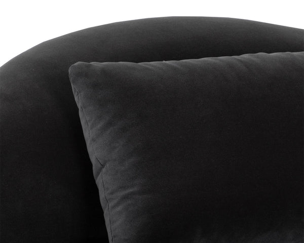 Sunpan Soraya Swivel Armless Chair - Stylish Curved Design for Modern Living Spaces and Comfort Upgrade Shadow Grey