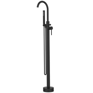 English Elm Freestanding Bathtub Faucet Floor Mount Matte Black Single Handle with Hand Shower High Flow Design Matt Black T3177P277530