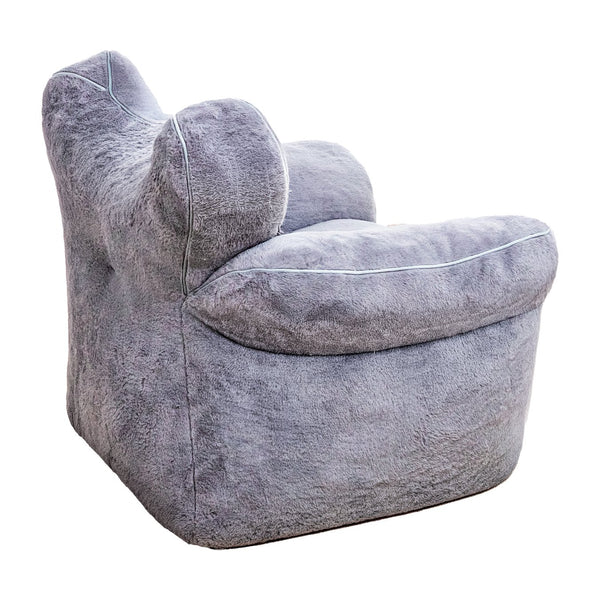 English Elm Bean Bag Chair Faux Fur Heart Shaped Backrest Foam Lounge Seat for Bedroom W2510P465459